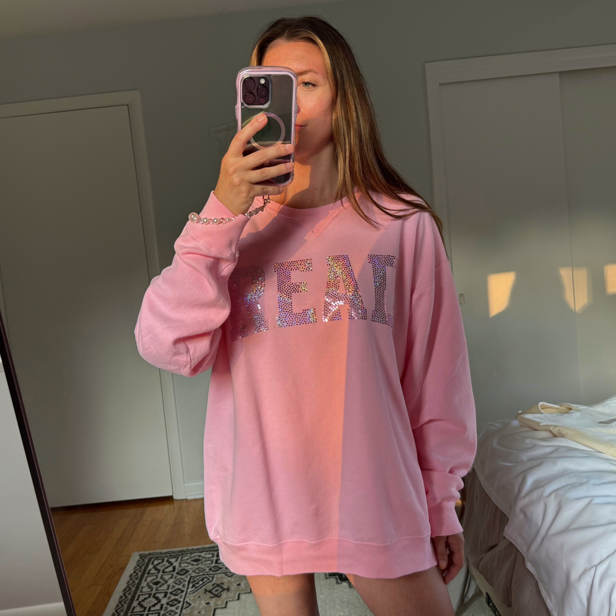 Read Crewneck - Sunset Pink