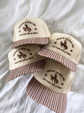 Jesus Guide Me On This Wild Ride Brown Stripe Hat