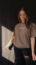 Loves Jesus And Books Leopard Tee