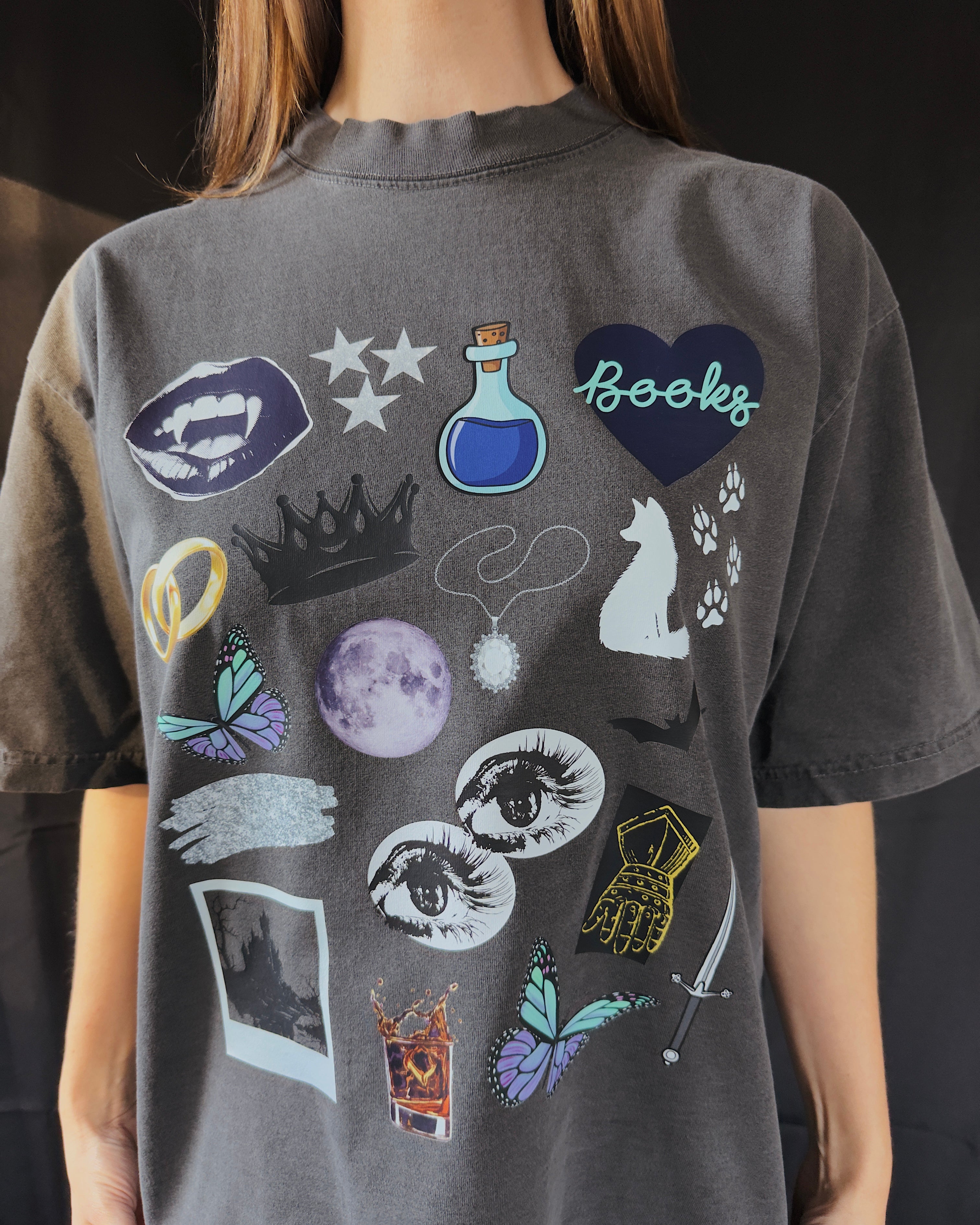 Dark Romantasy Moodboard Box Tee