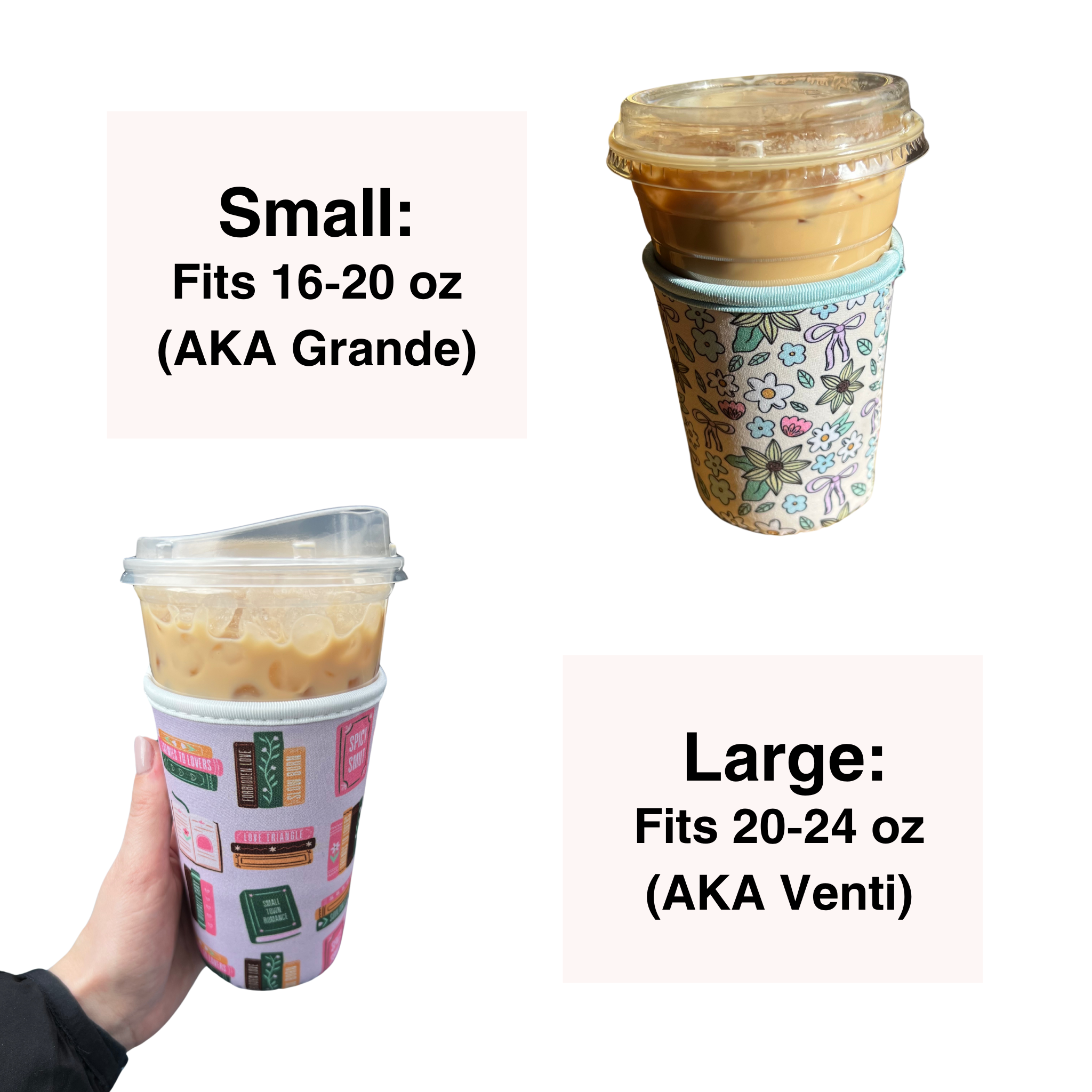 Pink/Orange Gingham Drink Sleeve