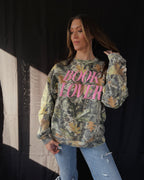 Book Lover Vintage Camo Crewneck
