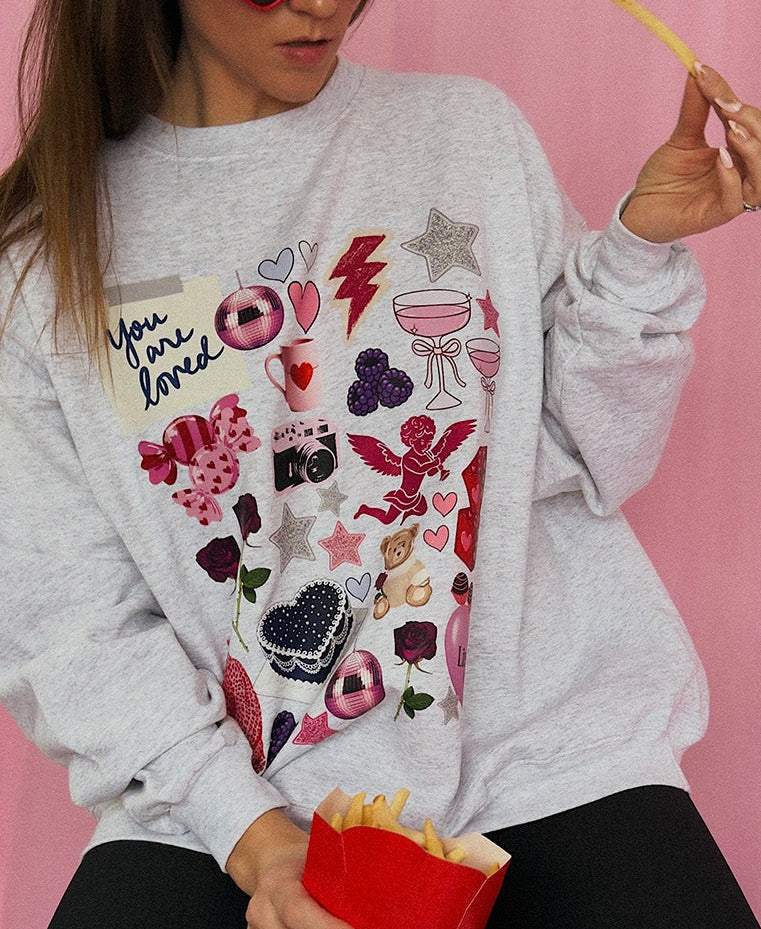 You Are Loved Collage Crewneck