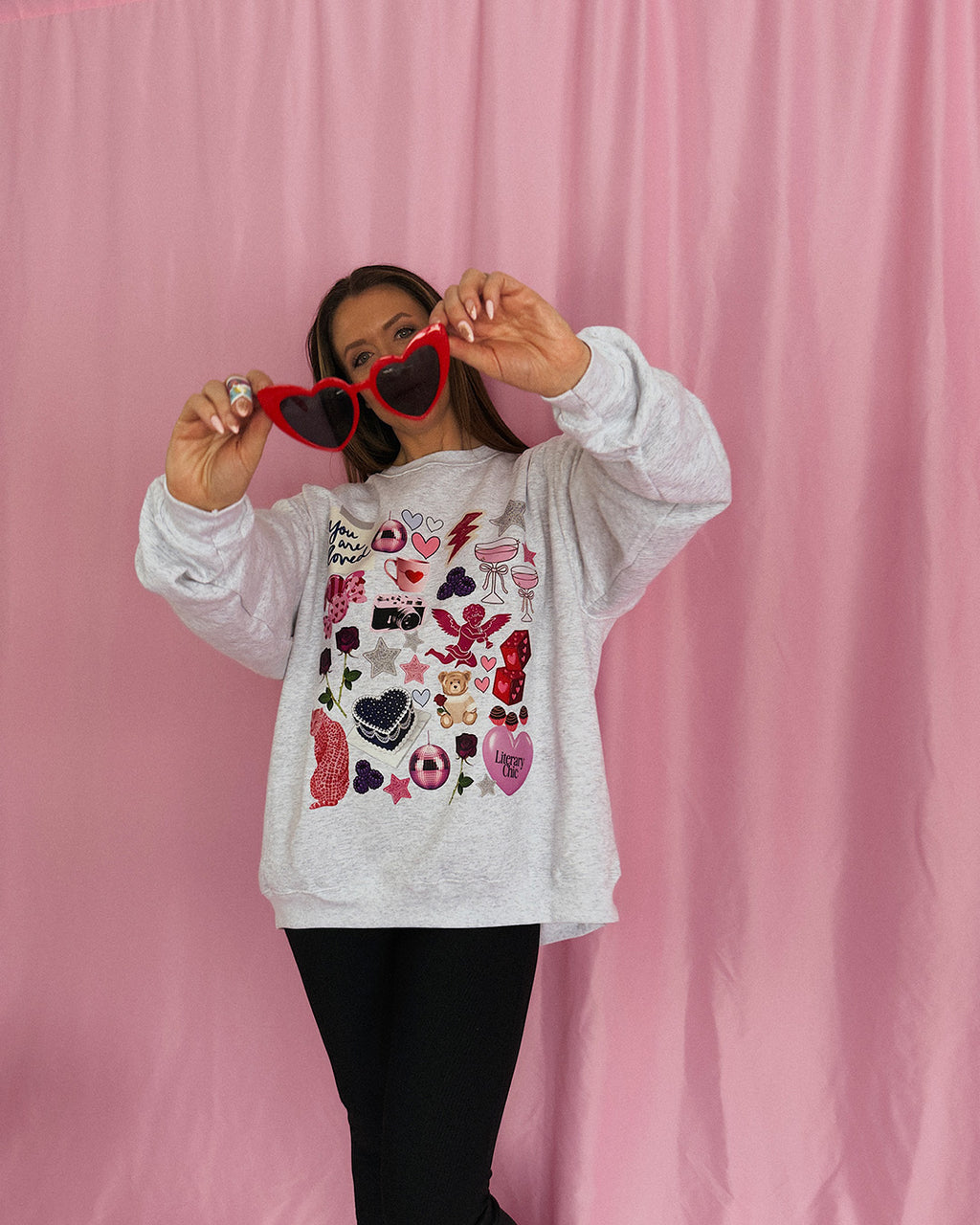 You Are Loved Collage Crewneck