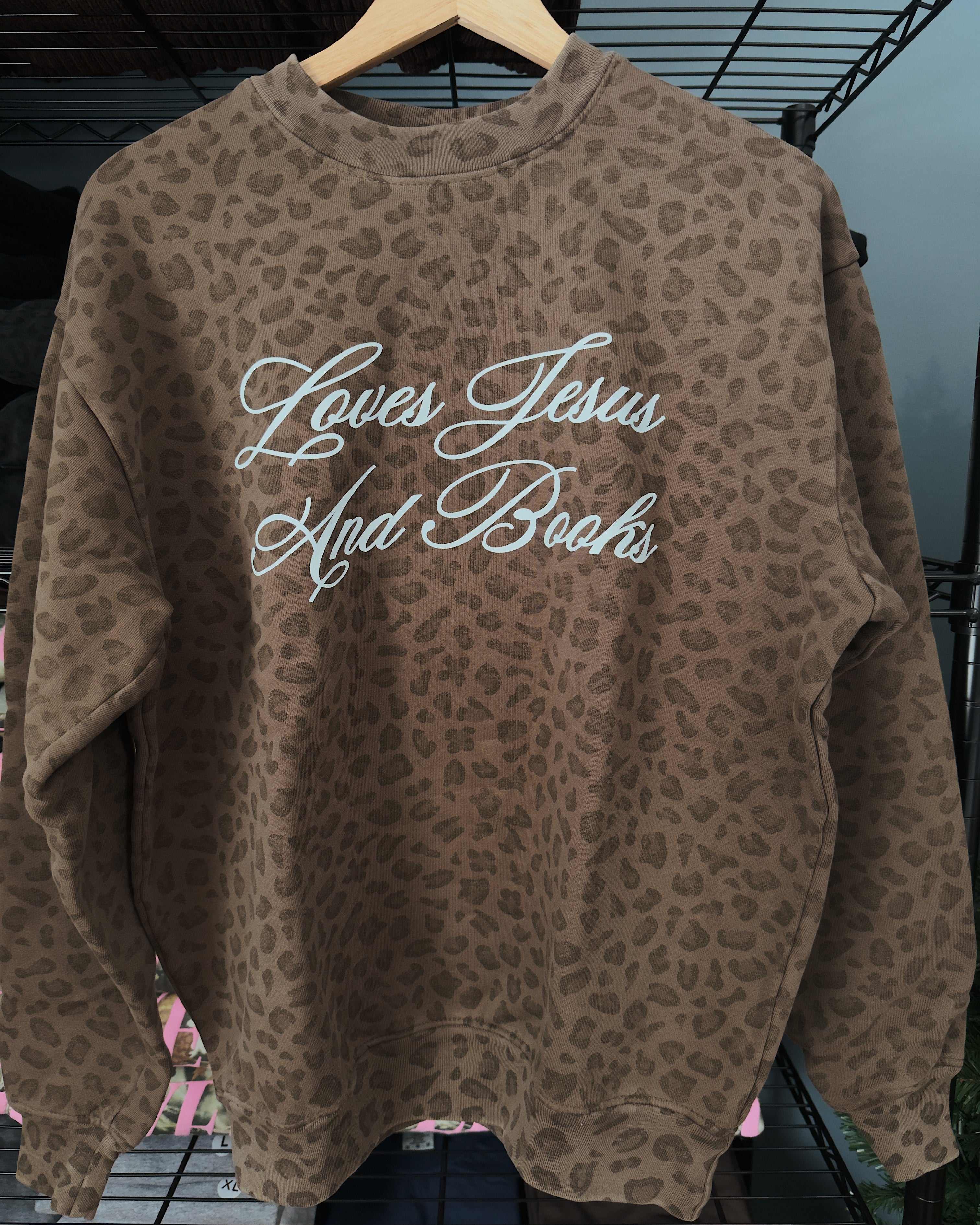 Sample - Loves Jesus and Books Crewneck