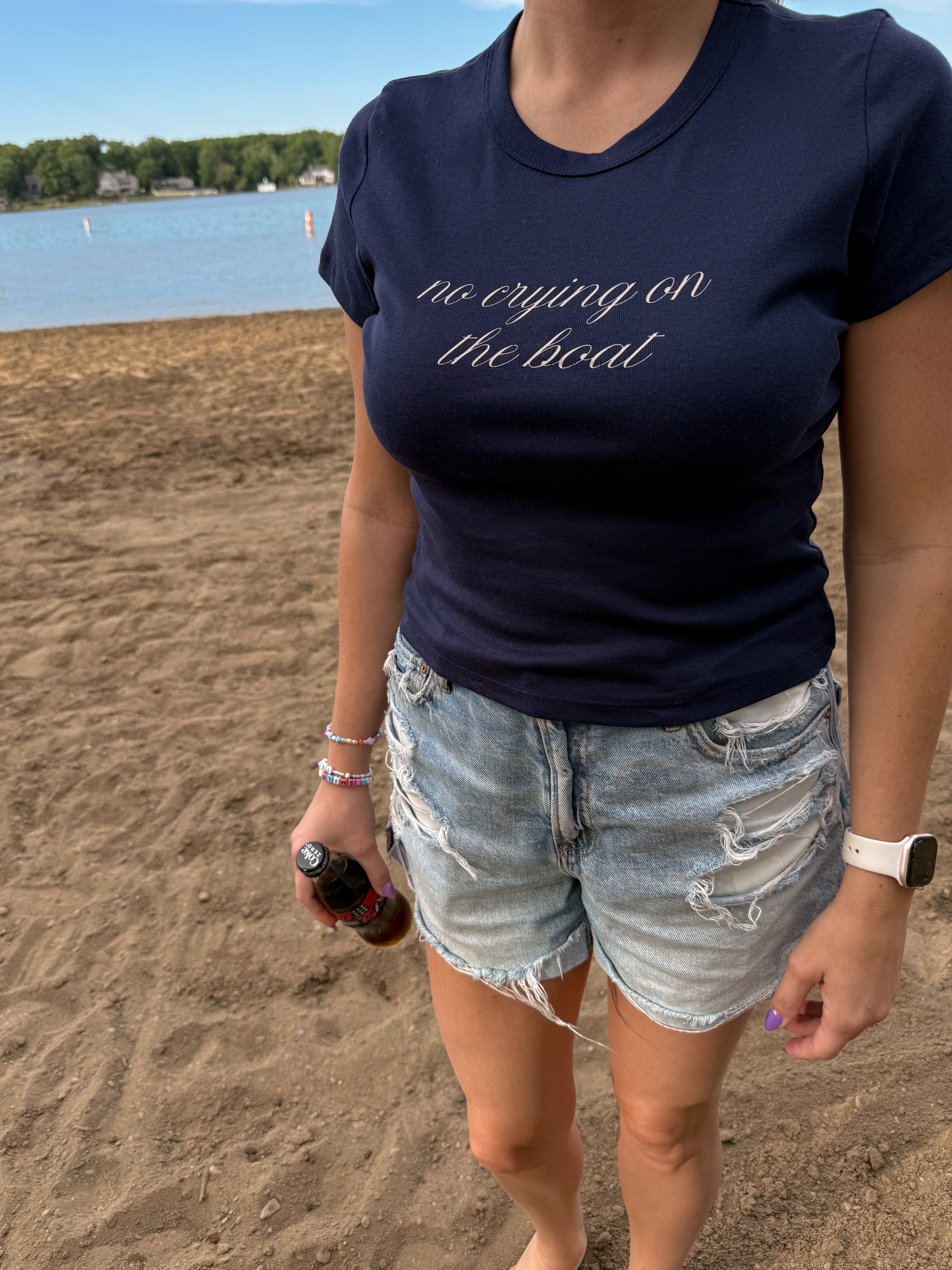 No Crying on the Boat Baby Tee