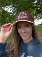 Take Me Out to the Ballgame Trucker Hat - Brown/Cream